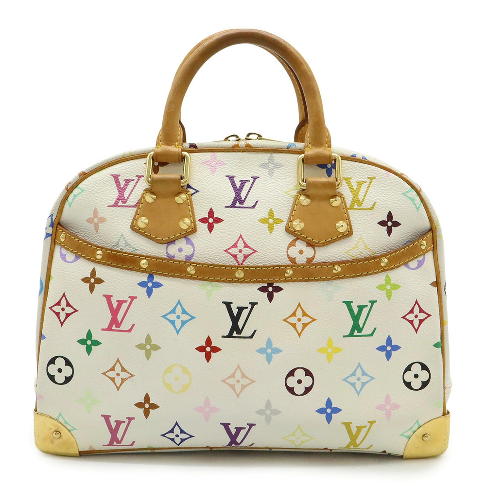 LOUIS VUITTON Monogram Multicolor Trouville Handbag Blanc White